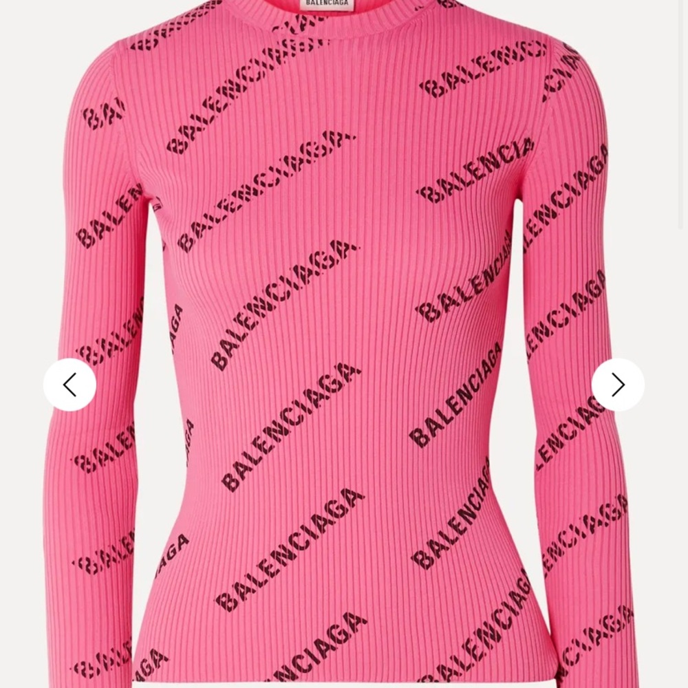 balenciaga pink sweater
